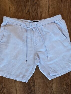 Psycho Bunny Windcrest Blue Linen Shorts - Size 38